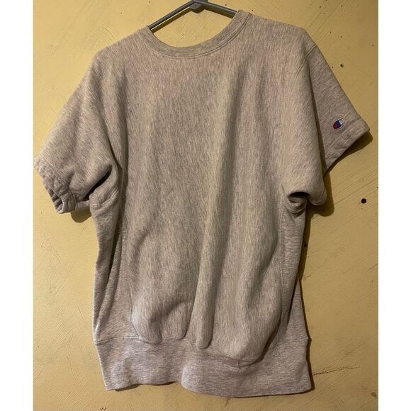 Vtg Champion Reverse Weave Heavy Thick Short Sleeve Sweatshirt Sz L USA - Picture 1 of 11